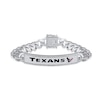 Thumbnail Image 1 of True Fans Houston Texans 1/6 CT. T.W. Diamond Logo ID Bracelet in Sterling Silver
