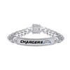 Thumbnail Image 1 of True Fans Los Angeles Chargers 1/6 CT. T.W. Diamond Logo ID Bracelet in Sterling Silver