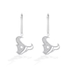 Thumbnail Image 1 of True Fans Houstan Texans 1/10 CT. T.W. Diamond Logo Earrings in Sterling Silver
