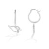 Thumbnail Image 2 of True Fans Arizona Cardinals 1/10 CT. T.W. Diamond Logo Earrings in Sterling Silver