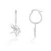 Thumbnail Image 2 of True Fans Minnesota Vikings 1/10 CT. T.W. Diamond Logo Earrings in Sterling Silver