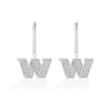 Thumbnail Image 1 of True Fans Washington Commanders 1/10 CT. T.W. Diamond Logo Earrings in Sterling Silver