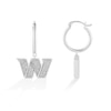 Thumbnail Image 2 of True Fans Washington Commanders 1/10 CT. T.W. Diamond Logo Earrings in Sterling Silver