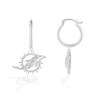 Thumbnail Image 2 of True Fans Miami Dolphins 1/10 CT. T.W. Diamond Logo Earrings in Sterling Silver