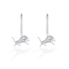 Thumbnail Image 1 of True Fans Detroit Lions 1/10 CT. T.W. Diamond Logo Earrings in Sterling Silver