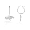 Thumbnail Image 2 of True Fans Denver Broncos 1/10 CT. T.W. Diamond Logo Earrings in Sterling Silver