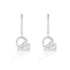 Thumbnail Image 1 of True Fans Cleveland Browns 1/10 CT. T.W. Diamond Logo Earrings in Sterling Silver