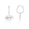 Thumbnail Image 2 of True Fans New York Jets 1/10 CT. T.W. Diamond Logo Earrings in Sterling Silver