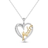 Thumbnail Image 1 of Diamond &quot;Madre&quot; Heart Necklace 1/10 ct tw 10K Two-Tone Gold 18&quot;