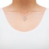 Thumbnail Image 2 of Diamond &quot;Madre&quot; Heart Necklace 1/10 ct tw 10K Two-Tone Gold 18&quot;
