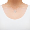 Thumbnail Image 2 of Diamond &quot;Mom&quot; Heart Necklace 1/10 ct tw Sterling Silver 18&quot;