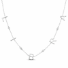 Thumbnail Image 1 of Diamond "Libra" Chain Necklace 1/20 ct tw Sterling Silver 18"