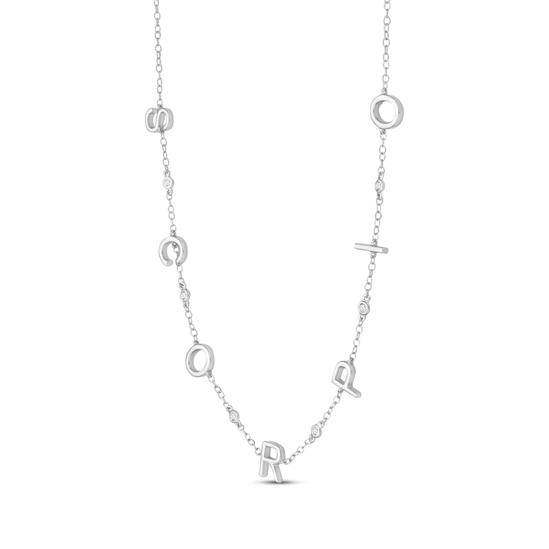 Main Image 2 of Diamond "Scorpio" Chain Necklace 1/15 ct tw Sterling Silver 18"