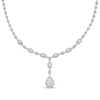 Thumbnail Image 0 of Pear, Marquise & Round-Cut Diamond Drop Necklace 8 ct tw  14K White Gold 18"