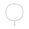 Thumbnail Image 1 of Pear, Marquise & Round-Cut Diamond Drop Necklace 8 ct tw  14K White Gold 18"