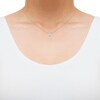 Thumbnail Image 2 of Pear, Marquise & Round-Cut Diamond Drop Necklace 1 ct tw 14K White Gold 18&quot;