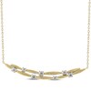 Thumbnail Image 1 of Diamond Station Necklace 1/4 ct tw 10K Yellow Gold 19&quot;