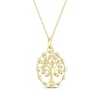 Thumbnail Image 2 of Diamond Family Tree Necklace 1/5 ct tw 10K Yellow Gold 18&quot;