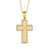 Thumbnail Image 1 of Le Vian Diamond Filigree Box Cross Necklace 3/8 ct tw 14K Honey Gold 19&quot;