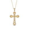 Thumbnail Image 1 of Le Vian Diamond Filigree Cross Necklace 3/4 ct tw 14K Honey Gold 19&quot;