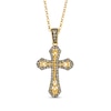 Thumbnail Image 1 of Le Vian Diamond Filigree Cross Necklace 1/2 ct tw 14K Honey Gold 19&quot;