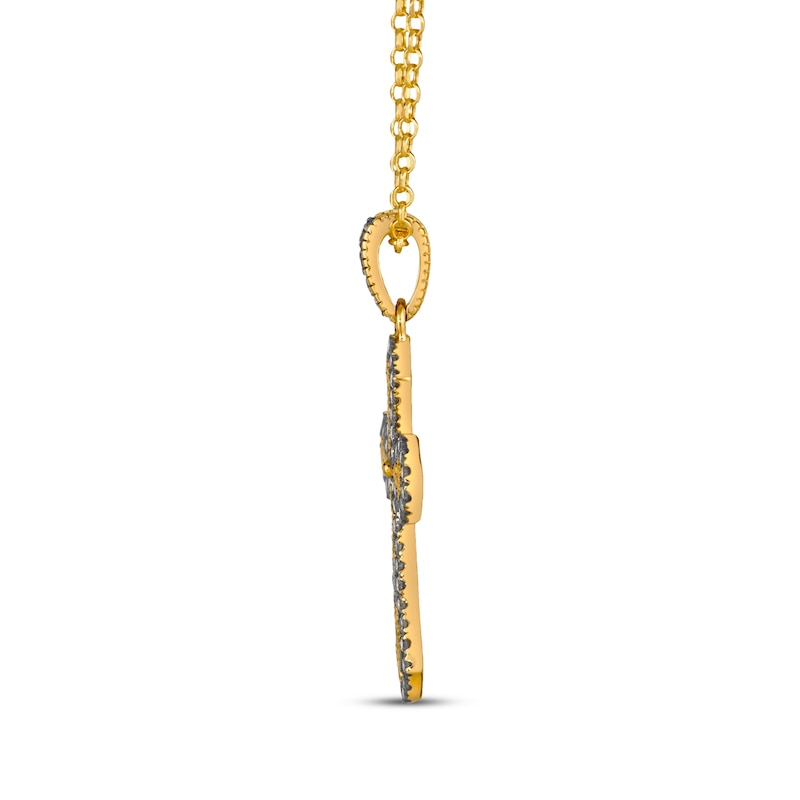 Main Image 2 of Le Vian Diamond Filigree Cross Necklace 1/2 ct tw 14K Honey Gold 19&quot;
