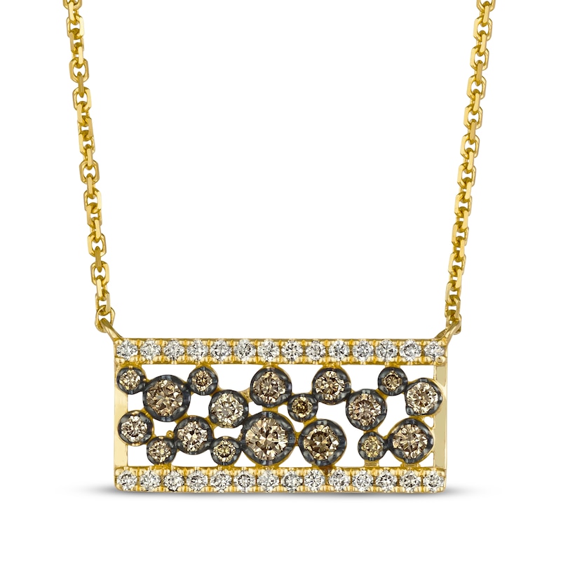 Main Image 1 of Le Vian Diamond Scattered Collection Necklace 1/2 ct tw 14K Honey Gold 19"