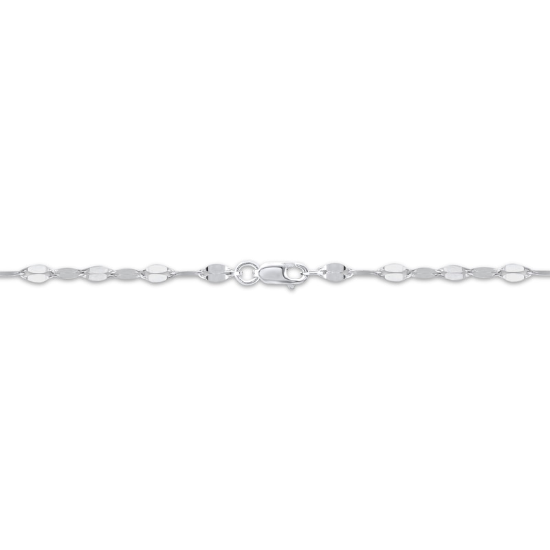 Main Image 4 of Multi-Diamond Flower Forzatina Chain Necklace 1/4 ct tw 10K White Gold 18&quot;