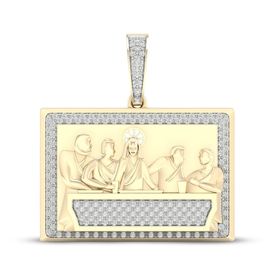 Diamond The Last Supper Charm 3/4 ct tw 10K Yellow Gold