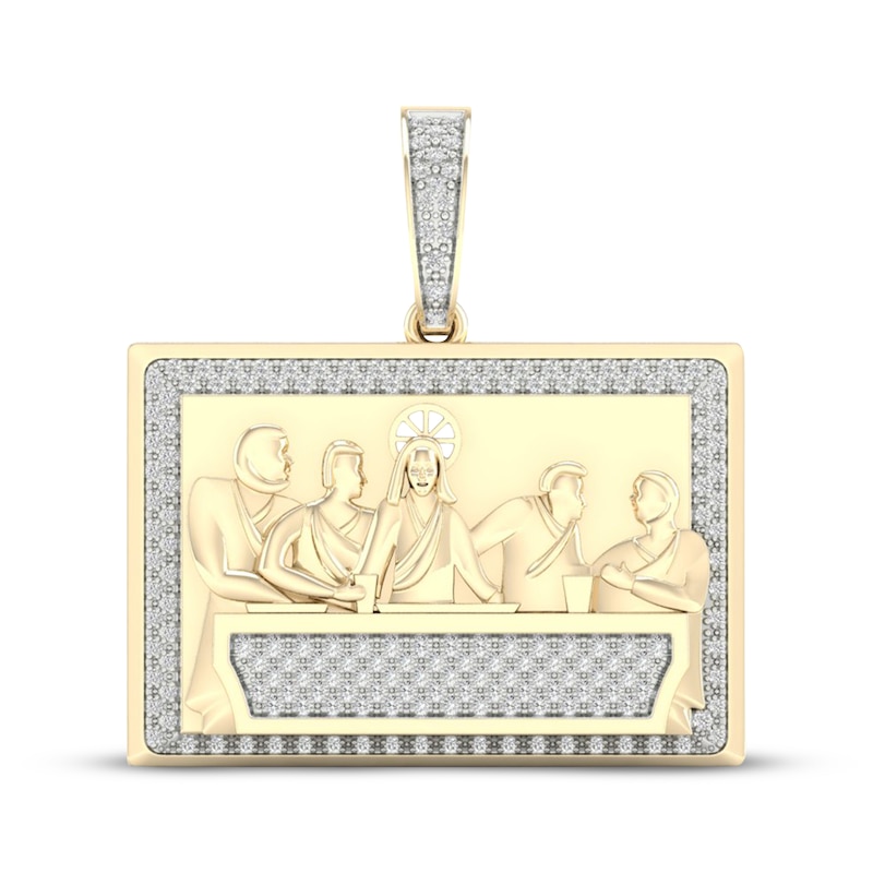 Main Image 1 of Diamond The Last Supper Charm 3/4 ct tw 10K Yellow Gold