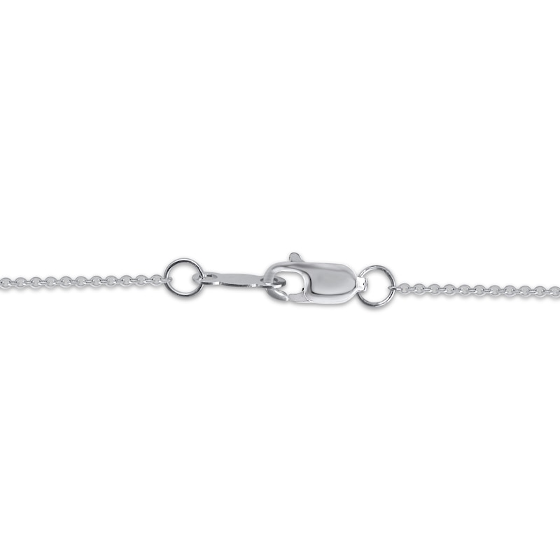 Main Image 4 of Diamond Double Tilted Heart Necklace 3/4 ct tw 10K White Gold 18&quot;