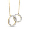 Thumbnail Image 2 of Diamond Circles Necklace 1/2 ct tw 10K Yellow Gold 18&quot;