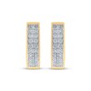 Thumbnail Image 2 of Men's Diamond Double-Row Huggie Hoop Earrings 1/3 ct tw 10K Yellow Gold