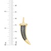 Thumbnail Image 2 of Men's Black Diamond Italian Horn Charm 1/2 ct tw 10K Yellow Gold