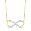 Thumbnail Image 1 of Diamond Infinity Necklace 1/4 ct tw 10K Yellow Gold 18&quot;