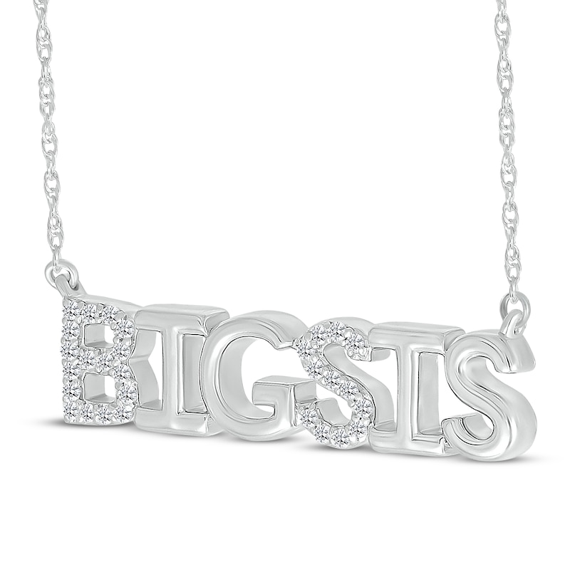 Main Image 2 of Diamond &quot;Big Sis&quot; Necklace 1/15 ct tw Sterling Silver 18&quot;