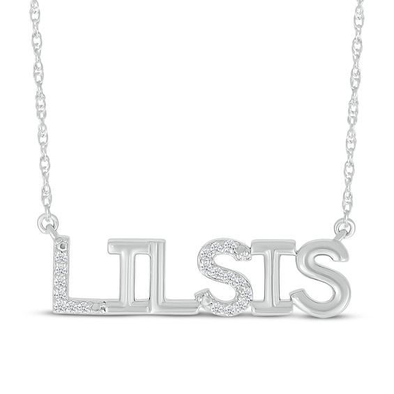Diamond "Lil Sis" Necklace 1/15 ct tw Sterling Silver