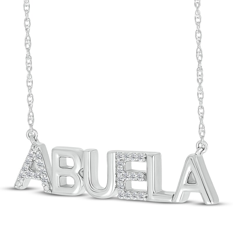 Main Image 2 of Diamond &quot;Abuela&quot; Necklace 1/15 ct tw Sterling Silver 18&quot;