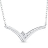 Thumbnail Image 3 of Princess-Cut Diamond Chevron Twist Necklace 1/5 ct tw 10K White Gold 18&quot;