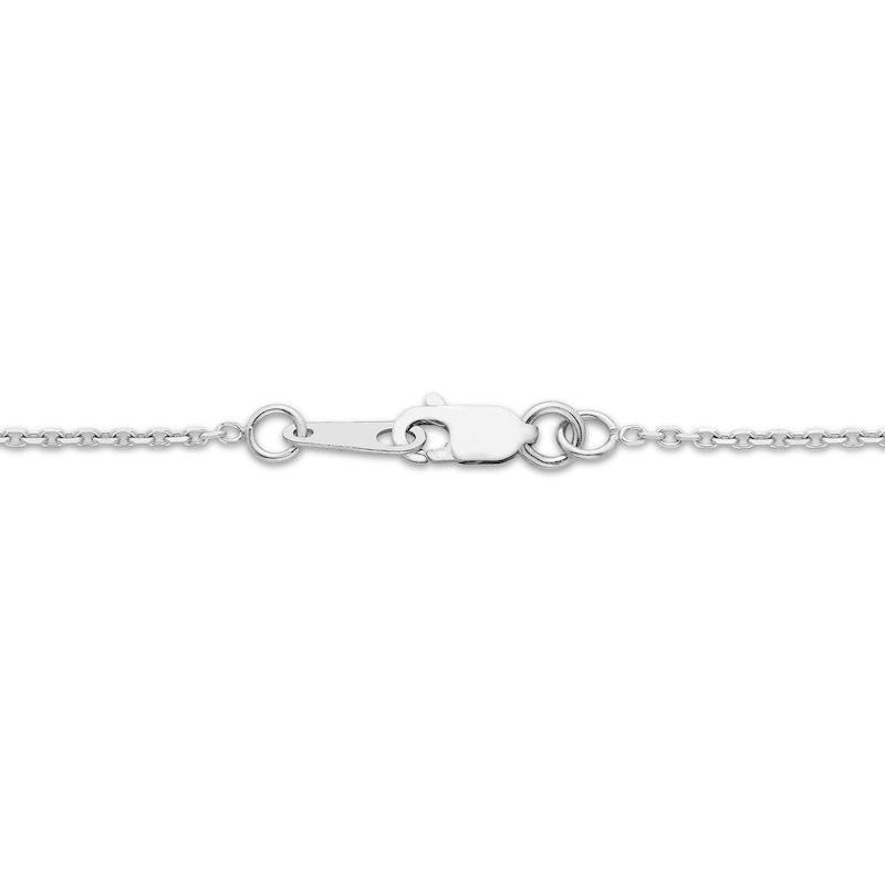 Main Image 3 of Diamond &quot;Mom&quot; Vertical Bar & Heart Charm Necklace 1/5 ct tw Sterling Silver 18&quot;