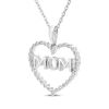 Thumbnail Image 2 of Diamond &quot;Mom&quot; Heart Necklace 1/6 ct tw Sterling Silver 18&quot;