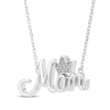 Thumbnail Image 2 of Diamond &quot;Mom&quot; with Crown Necklace 1/20 ct tw Sterling Silver 18&quot;