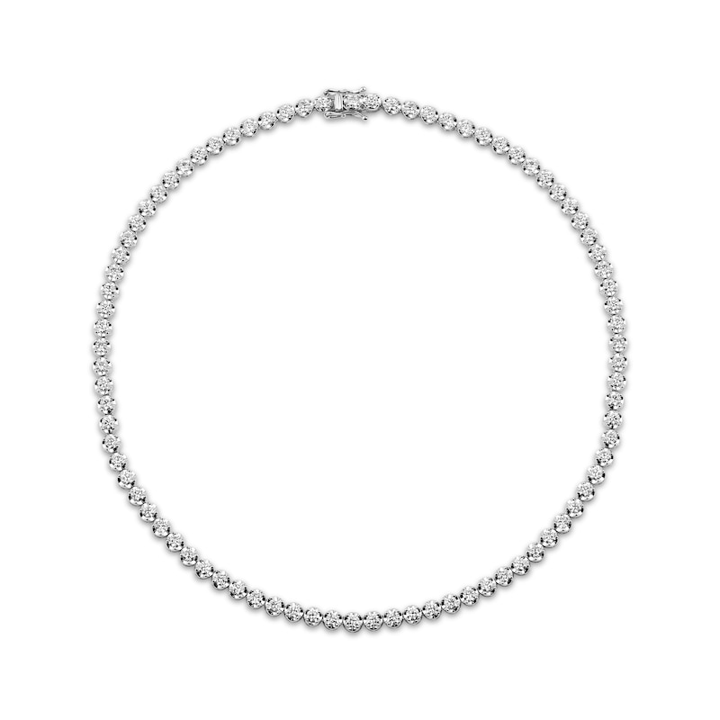 Main Image 1 of KAY Lab-Grown Diamonds Riviera Necklace 10 ct tw 14K White Gold 16&quot;