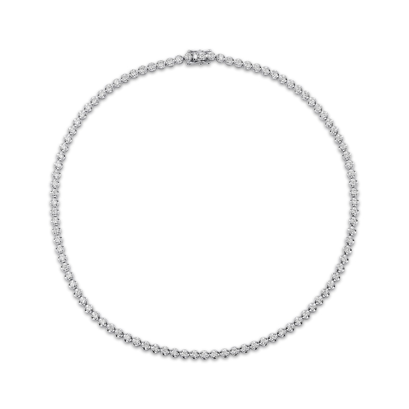 Lab-Created Diamonds by KAY Riviera Necklace 7 ct tw 14K White Gold 16"