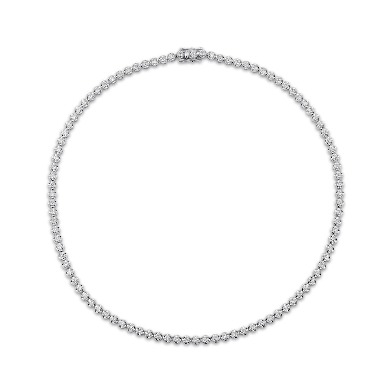 Main Image 1 of KAY Lab-Grown Diamonds Riviera Necklace 7 ct tw 14K White Gold 16&quot;