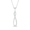 Thumbnail Image 1 of Diamond Infinity Drop Necklace 1/8 ct tw Sterling Silver 18"