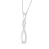 Thumbnail Image 2 of Diamond Infinity Drop Necklace 1/8 ct tw Sterling Silver 18"