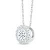 Thumbnail Image 2 of Diamond Halo Necklace 1/4 ct tw 10K White Gold 18"