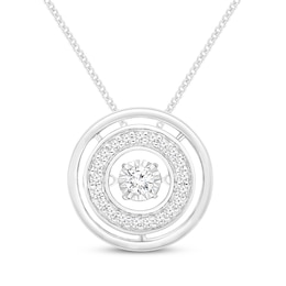 Unstoppable Love Diamond Circles Necklace 1/5 ct tw Sterling Silver 18"