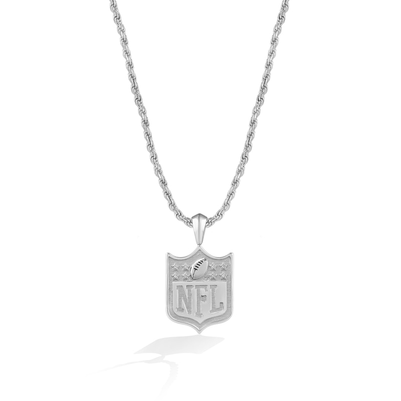 True Fans Buffalo Bills 3/8 CT. T.W. Black Diamond and Enamel Reversible Shield Necklace in 10K Yellow Gold & Sterling Silver